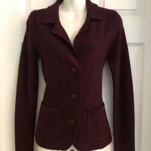 Tahari Burgundy Blazer Sweater